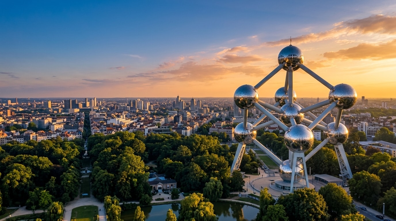 Atomium Brussels Sunset View