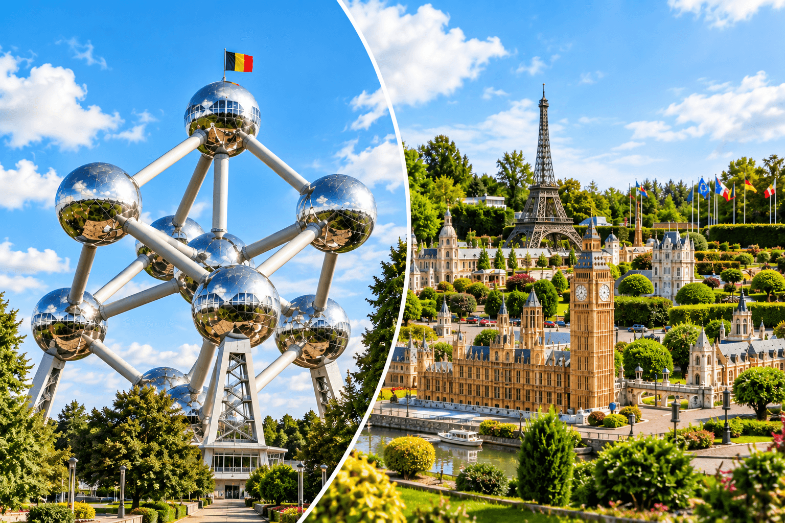 Mini-Europe Brussels adjacent to the Atomium